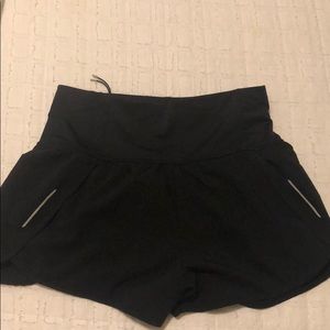 Black running shorts